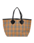 Reversible Oversize Checked Tote, back view
